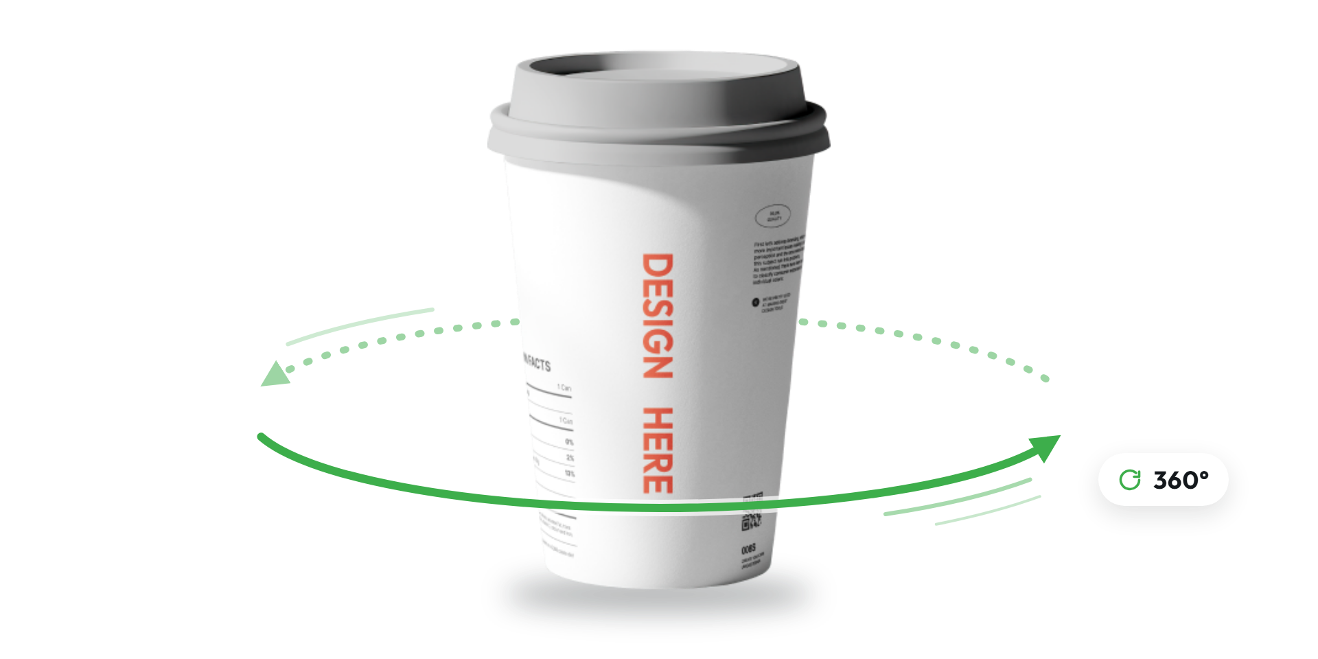 A customer's business card design shown in 3D