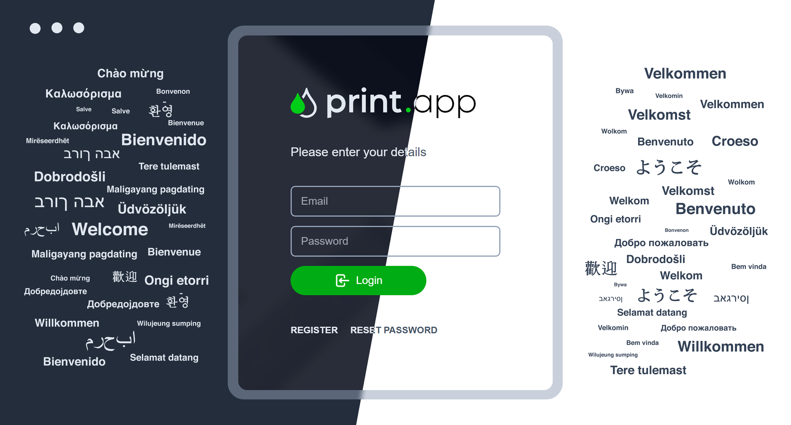 Print.App Editor language